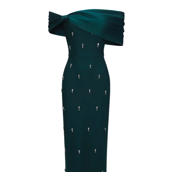 One Shoulder Diamond Bow Bandage Maxi Dress - Picture 1 of 2